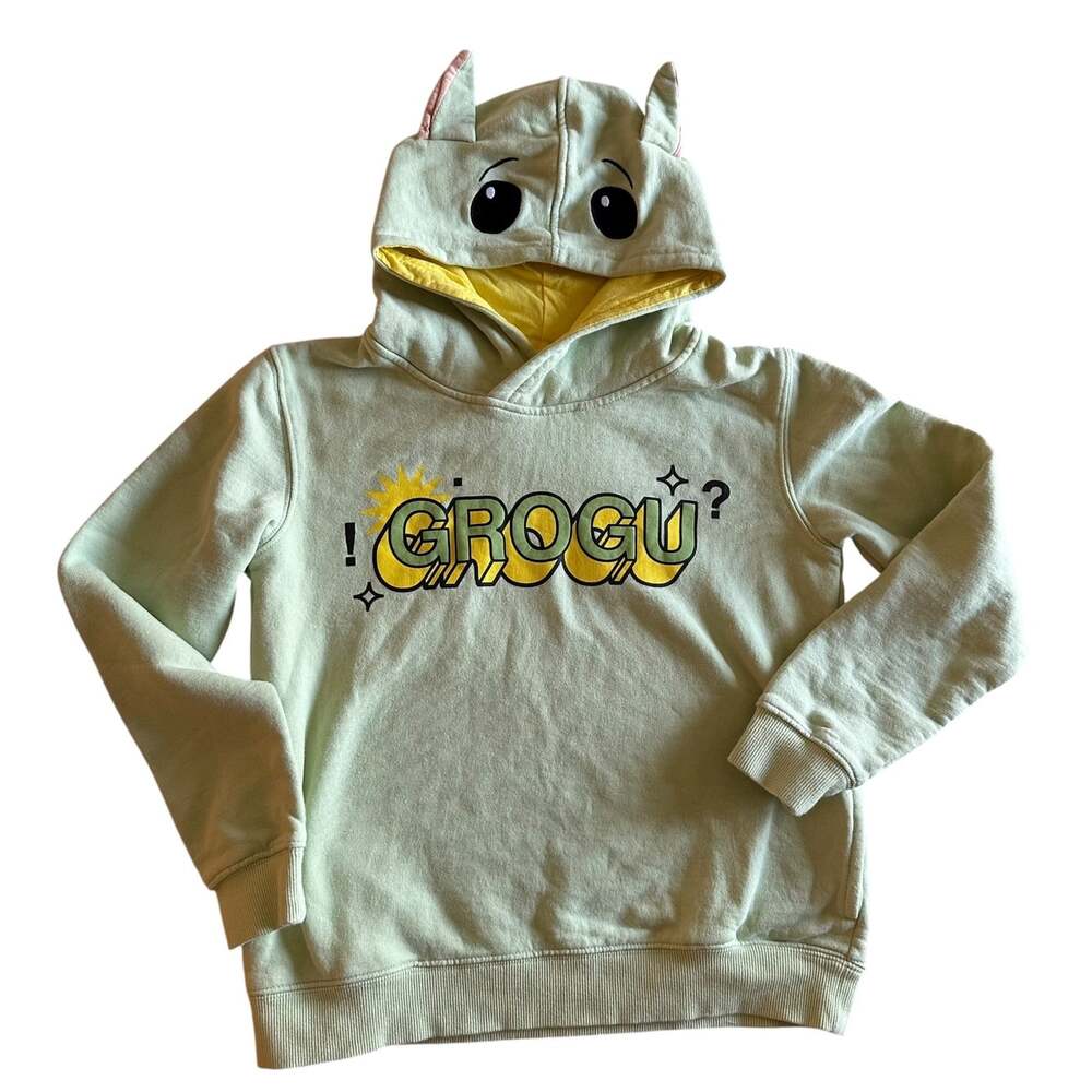 Star Wars Hoodie youth size 11/12 grogu baby yoda light green